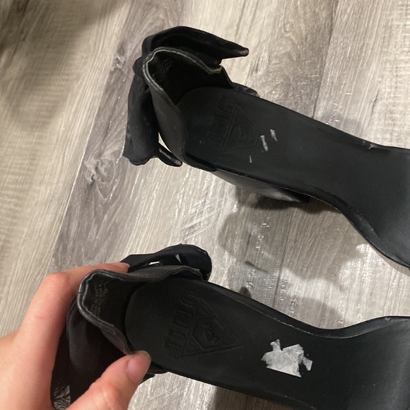 Women's UNIF Pyre Black Open Toed Heels Preowned Fair Condition US Size 9 - Picture 11 of 11